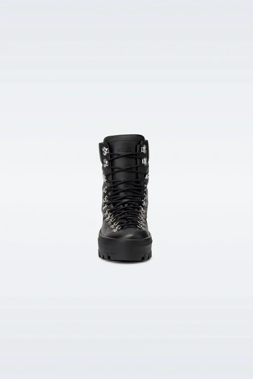 BAIN-M Leather mid-calf lace-up boots