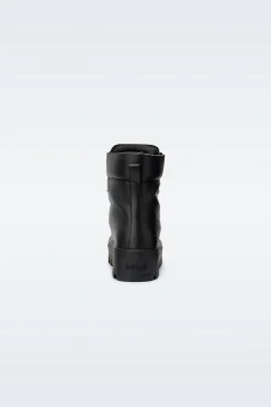 BAIN-M Leather mid-calf lace-up boots