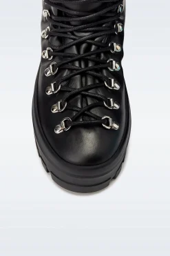 BAIN-M Leather mid-calf lace-up boots