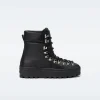 BAIN-W Leather mid-calf lace-up boots