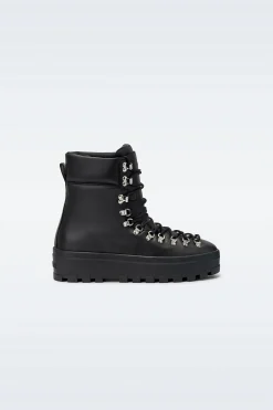 BAIN-W Leather mid-calf lace-up boots