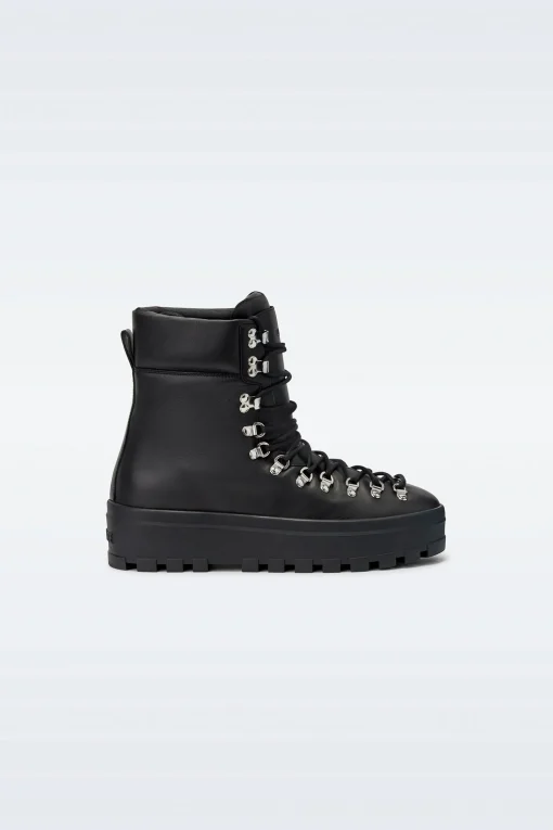 BAIN-W Leather mid-calf lace-up boots