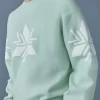 BENTLEY-SF Jacquard snowflake knit sweater