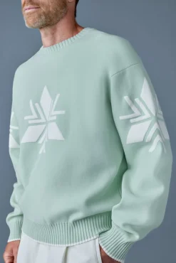 BENTLEY-SF Jacquard snowflake knit sweater