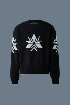 BENTLEY-SF Jacquard snowflake knit sweater