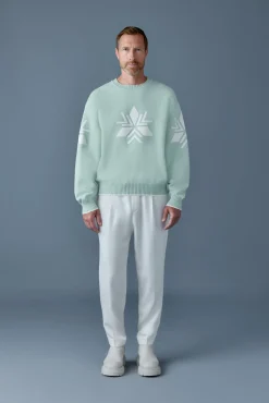 BENTLEY-SF Jacquard snowflake knit sweater