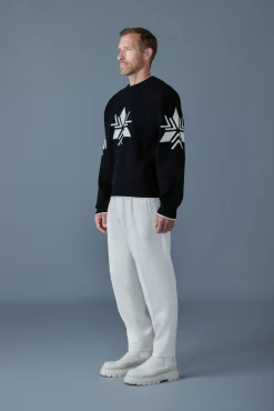 BENTLEY-SF Jacquard snowflake knit sweater