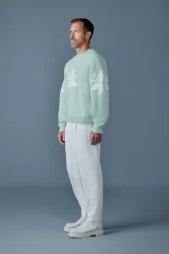 BENTLEY-SF Jacquard snowflake knit sweater