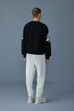 BENTLEY-SF Jacquard snowflake knit sweater