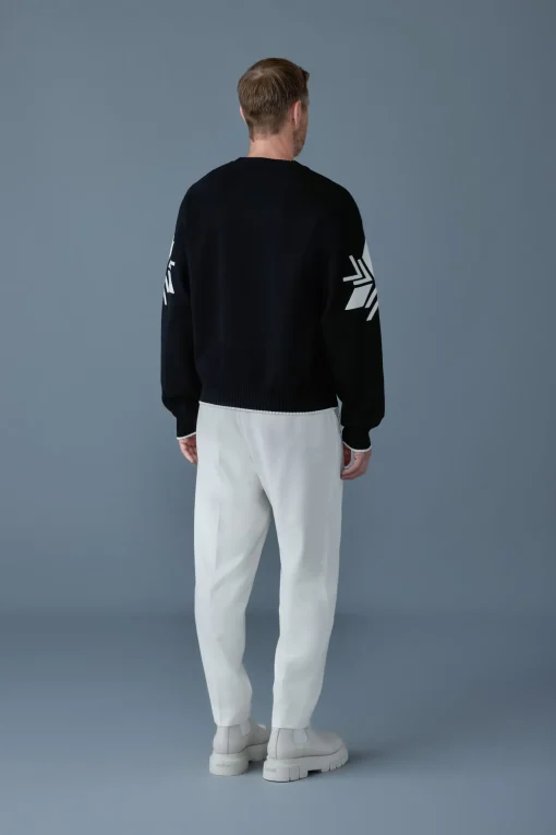 BENTLEY-SF Jacquard snowflake knit sweater
