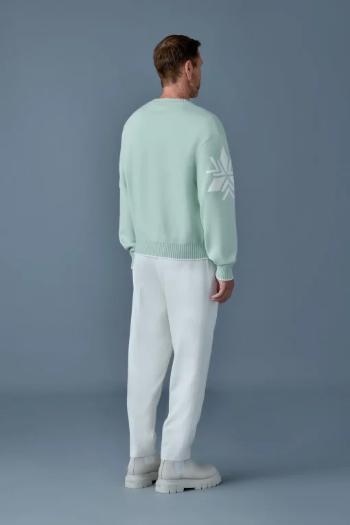 BENTLEY-SF Jacquard snowflake knit sweater