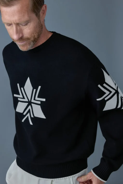 BENTLEY-SF Jacquard snowflake knit sweater