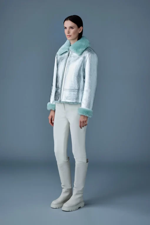BETTY 2-in-1 reversible leather shearling jacket