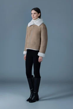 BETTY 2-in-1 reversible leather shearling jacket