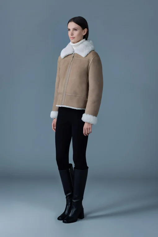 BETTY 2-in-1 reversible leather shearling jacket