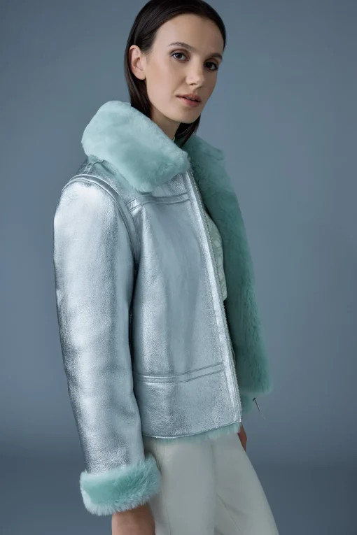 BETTY 2-in-1 reversible leather shearling jacket
