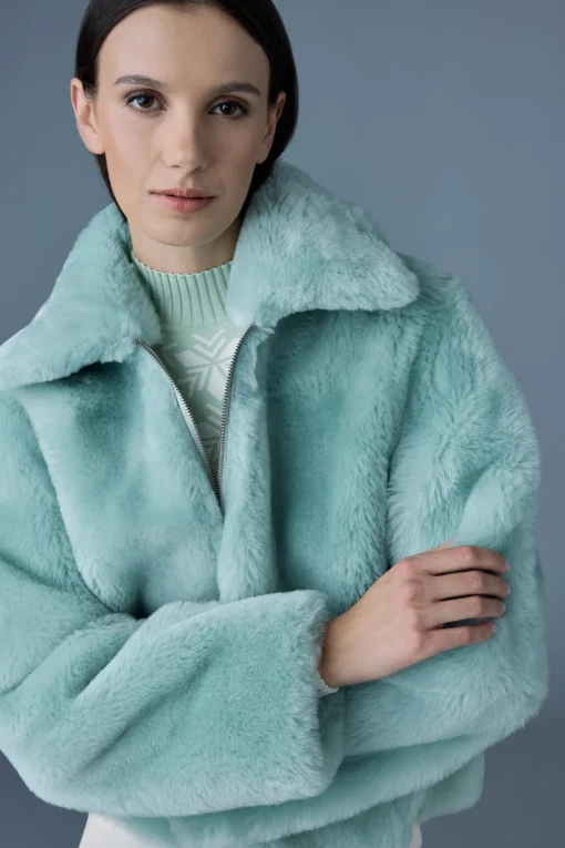 BETTY 2-in-1 reversible leather shearling jacket