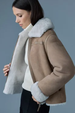 BETTY 2-in-1 reversible leather shearling jacket