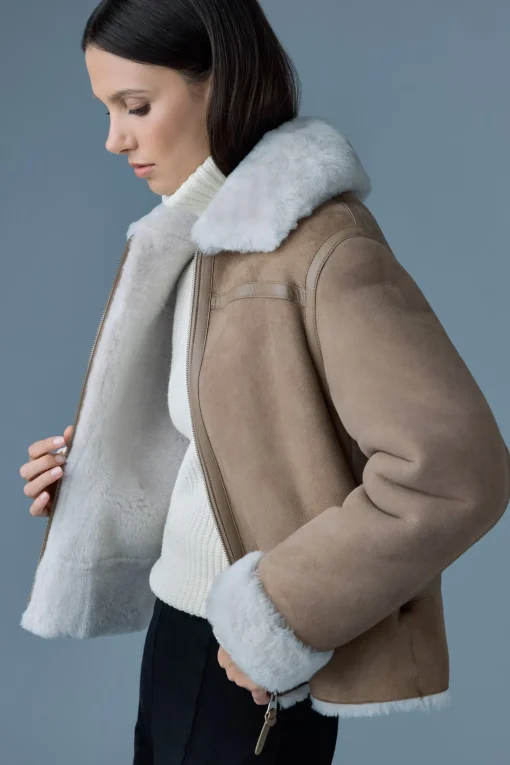 BETTY 2-in-1 reversible leather shearling jacket