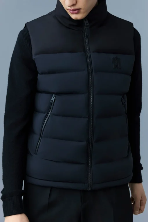 BOBBIE Agile-360 stretch light down vest with stand collar