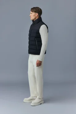 BOBBIE-CITY Agile-360 stretch light down vest with stand collar