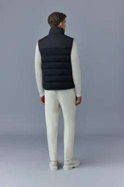 BOBBIE-CITY Agile-360 stretch light down vest with stand collar