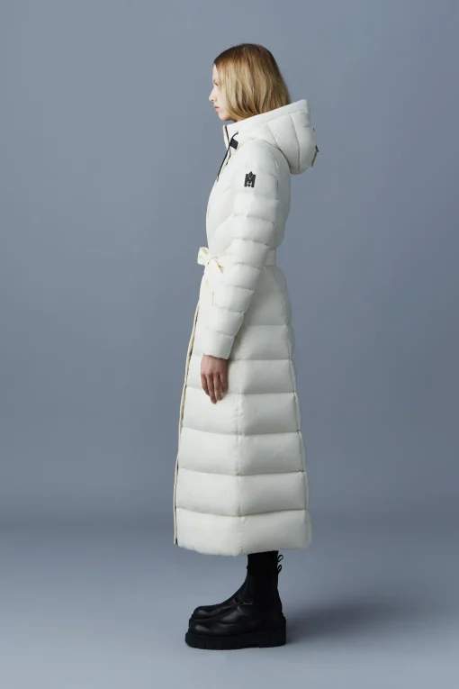 CALINA Lustrous down maxi coat