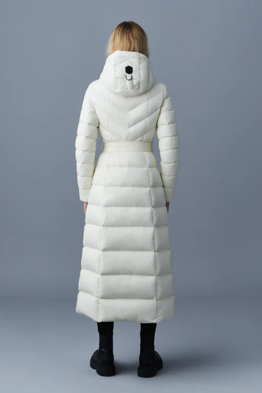 CALINA Lustrous down maxi coat