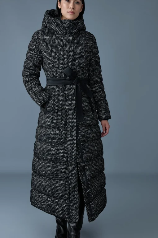 CALINA-FLP Flocked down maxi coat