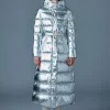 CALINA-M Metallic laminate down maxi coat