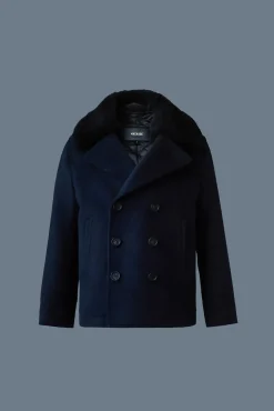 CAMDEN Wool Peacoat with shearling collar for kids (8-14 years)