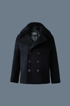 CAMDEN-T Wool Peacoat with shearling collar for toddlers (2-6 years)