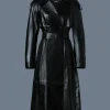 CARMELA Leather Trench with Belt