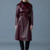 CARMELA Leather Trench with Belt