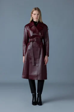 CARMELA Leather Trench with Belt