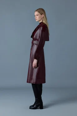 CARMELA Leather Trench with Belt