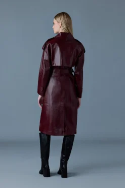 CARMELA Leather Trench with Belt