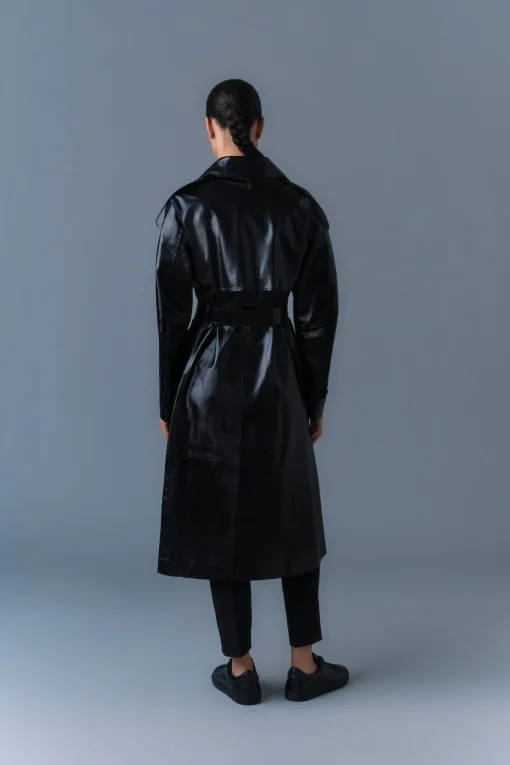 CARMELA Leather Trench with Belt