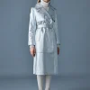 CARMELA-M Metallic laminate leather trench