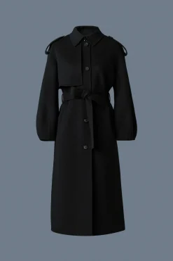 CEYLA Double-Face Wool Coat with Sash Belt