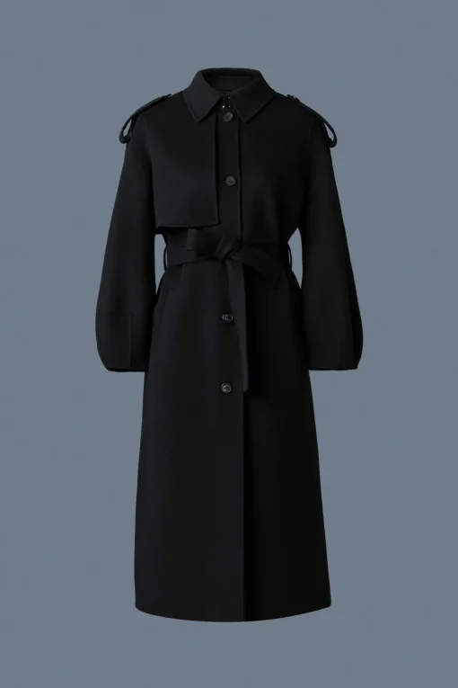 CEYLA Double-Face Wool Coat with Sash Belt