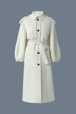 CEYLA Double-Face Wool Coat with Sash Belt