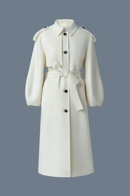 CEYLA Double-Face Wool Coat with Sash Belt