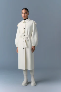 CEYLA Double-Face Wool Coat with Sash Belt