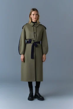 CEYLA Double-Face Wool Coat with Sash Belt