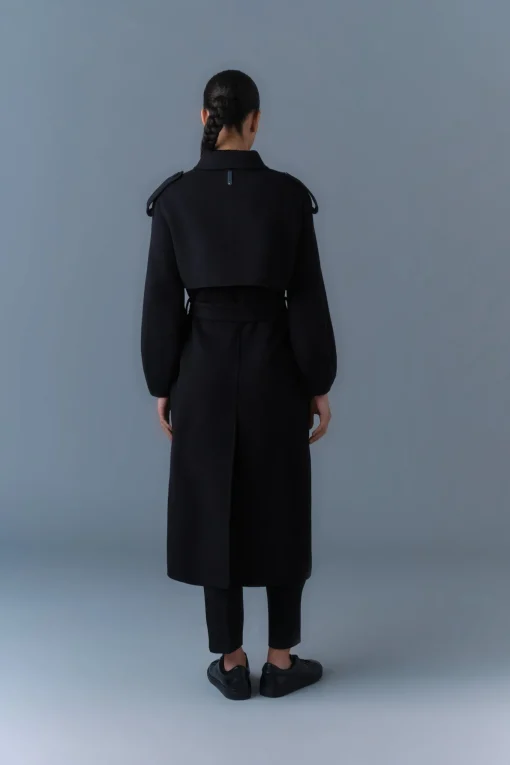 CEYLA Double-Face Wool Coat with Sash Belt