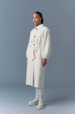 CEYLA Double-Face Wool Coat with Sash Belt