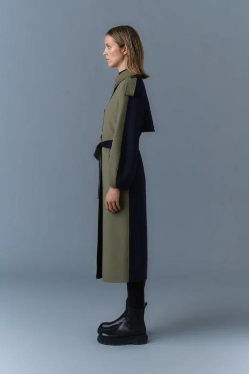 CEYLA Double-Face Wool Coat with Sash Belt