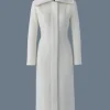 CLARICE Double-face wool coat with smocked detailing