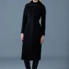 CLARICE Double-face wool coat with smocked detailing
